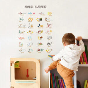 Autocollant muraux pour bien apprendre l’alphabet islamique